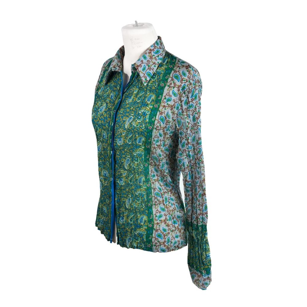 Roberta Freymann S Small Blouse Button Front Pais… - image 2